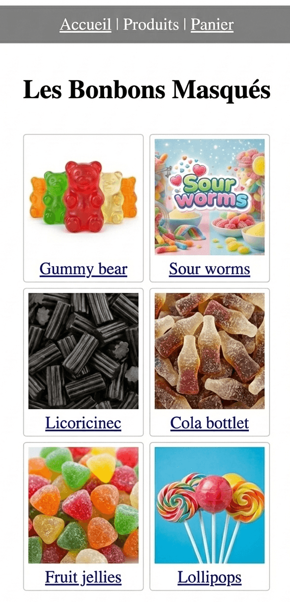 Exemple site Shopify amateur avant refonte par agence